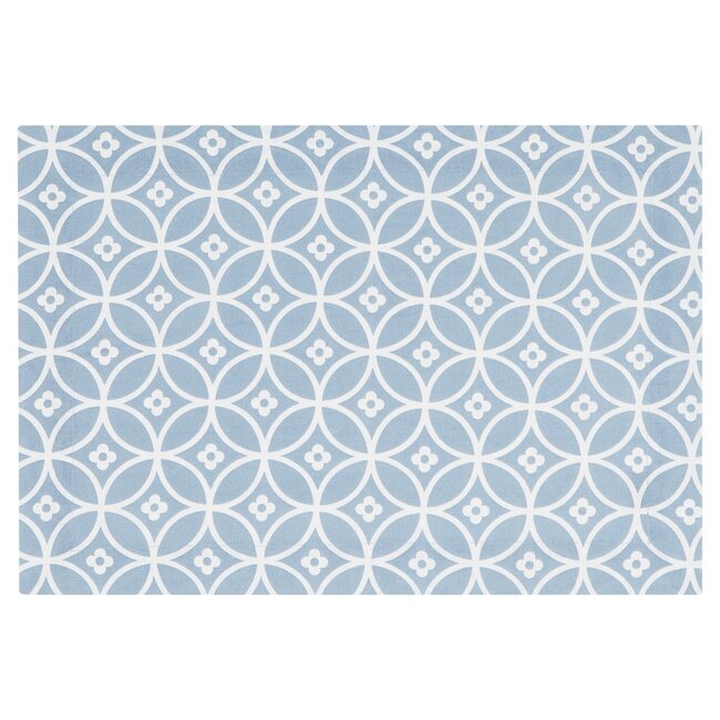 Linen & More Crossed Circles Placemat ashley blauw 35x50cm