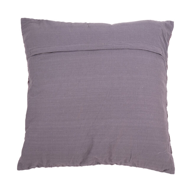 Linen & More Zigzag Velvet kussen donkergrijs 45x45cm