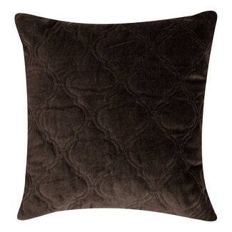 Linen & More Moroccan Fluweel kussen bruin 45x45cm