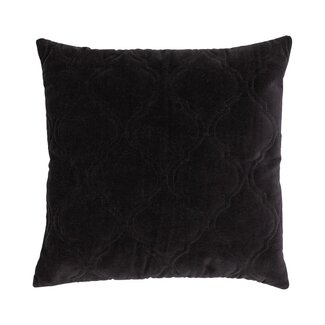 Linen & More Moroccan Fluweel kussen zwart 45x45cm