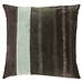 Linen & More Fluweel Streep kussen groen 50x50cm