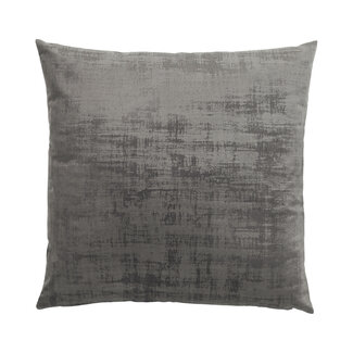 Linen & More Vintage Fluweel kussen grijs 50x50cm