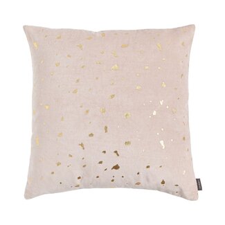 Linen & More Dots On Fluweel kussen roze 45x45cm