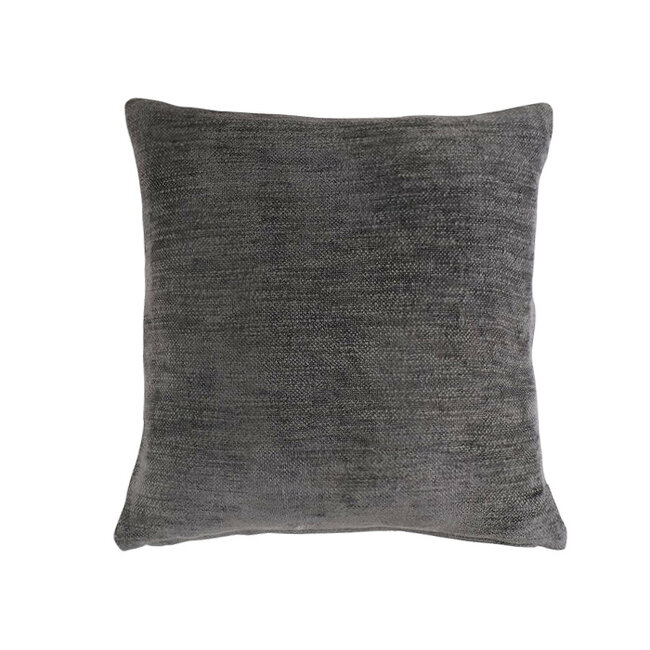 Linen & More Coco Chenille kussen grijs 45x45cm