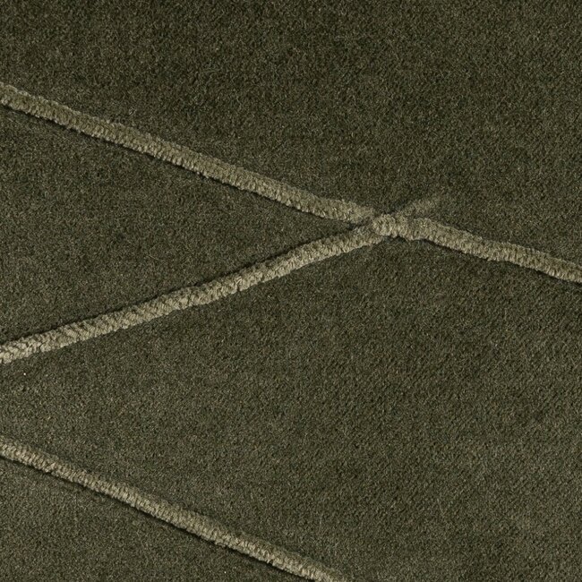 Linen & More Uneven Pintuck kussen groen 45x45cm