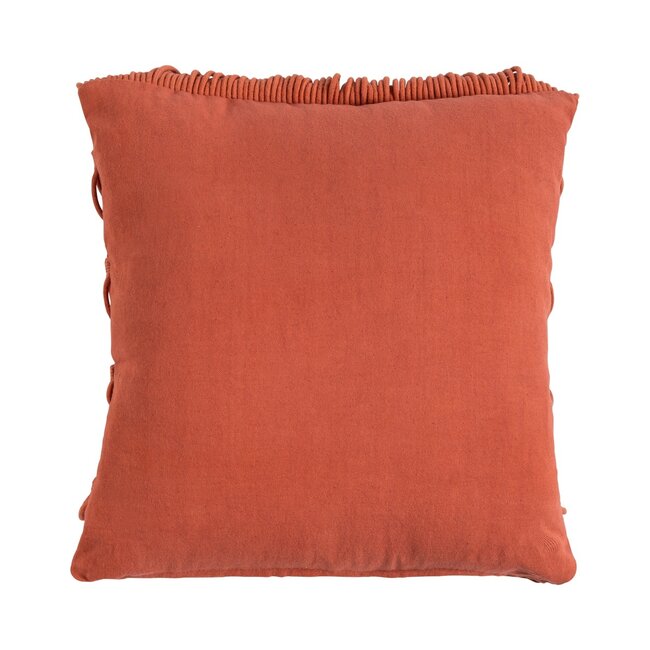 Linen & More African Fringes kussen oranje 40x40cm