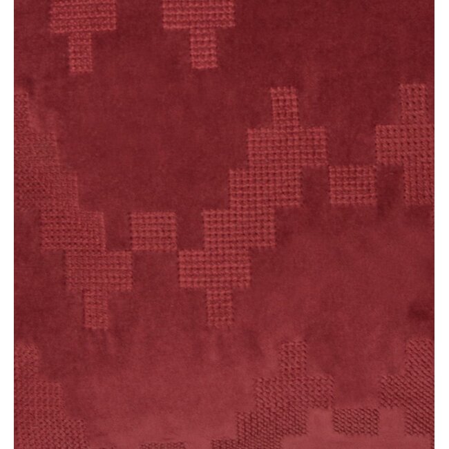 Linen & More Twisted Brooklyn kussen bordeaux 45x45cm