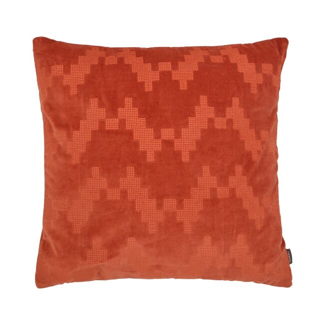 Linen & More Twisted Brooklyn kussen oranje 45x45cm