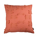 Linen & More Uneven Ruffle kussen oranje 45x45cm