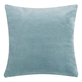 Linen & More Solid Fluweel kussen grijs 45x45cm