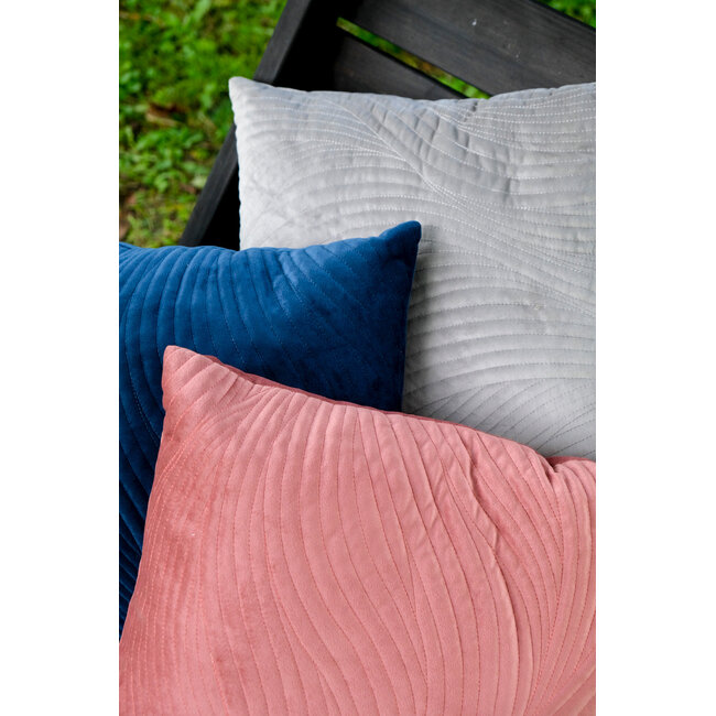 Linen & More Derry kussen koraal 45x45cm