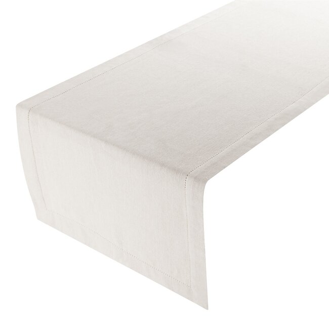 Linen & More Indi Tafelloper ivoor 50x140cm