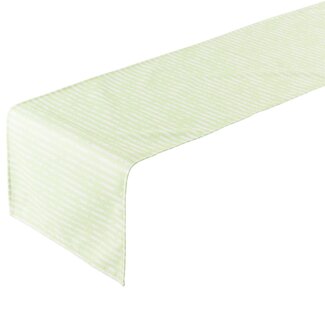 2Lif Little Strepen Outdoor Tafelloper groen 42x145cm