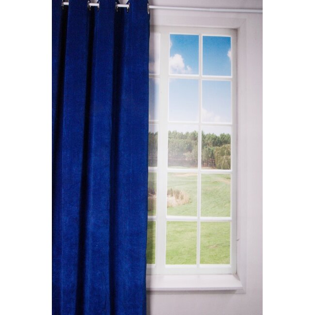 2Lif Luciano gordijn blauw 140x245cm (8rings)