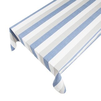 Linen & More Classic Streep Tafelkleed Textiel true navy 140x250cm