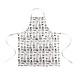 Linen & More Kitchentools Schort zwart/wit 75x90cm
