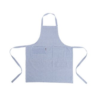 Linen & More Dutch Ruit Schort blauw 75x90cm