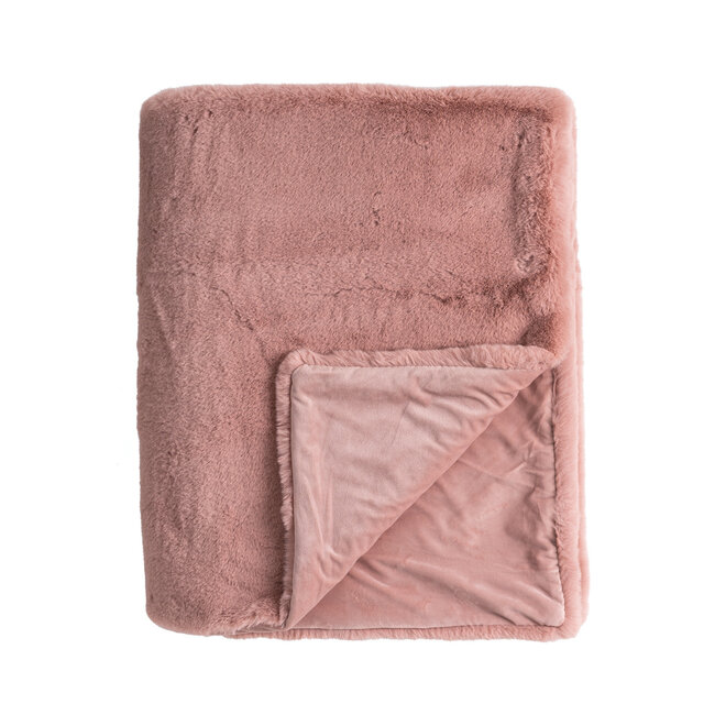 Linen & More Portland plaid roze 130x200cm