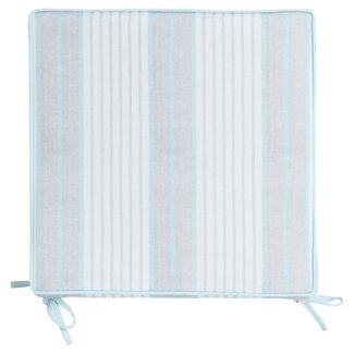 2Lif New Classic Streep Outdoor zitkussen blauw 40x40cm+5cm