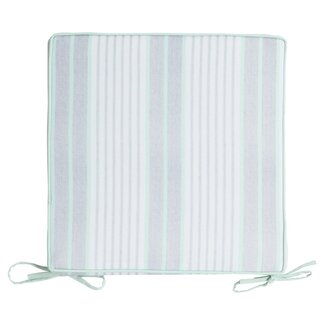 2Lif New Classic Streep Outdoor zitkussen groen 40x40cm+5cm
