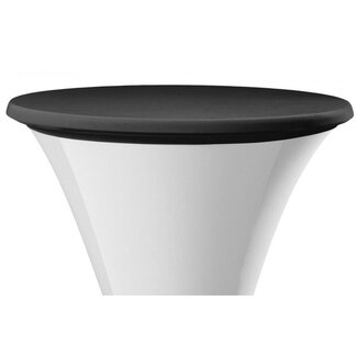 2Lif Torino Stretch Statafelhoes topper zwart 90cm round