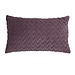 Linen & More Zigzag Fluweel kussen paars 30x50cm