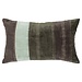 Linen & More Fluweel Streep kussen groen 30x50cm