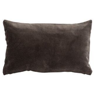 Linen & More Fluweel Chambray kussen bruin 30x50cm