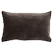 Linen & More Fluweel Chambray kussen bruin 30x50cm