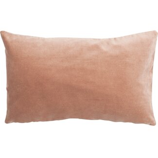 Linen & More Fluweel Chambray kussen roze 30x50cm