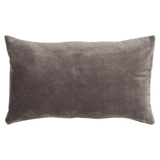 Linen & More Fluweel Chambray kussen grijs 30x50cm