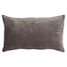 Linen & More Fluweel Chambray kussen grijs 30x50cm
