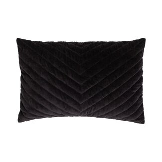 Linen & More Victory Fluweel kussen zwart 40x60cm
