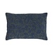 Linen & More Bloem Jacquard kussen blauw groen 40x60cm