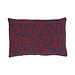 Linen & More Flower Jacquard kussen bordeaux blauw 40x60cm