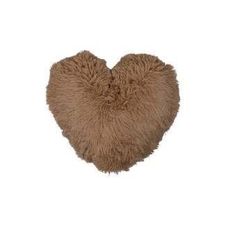 Linen & More Side Hart kussen beige 40x40x15cm