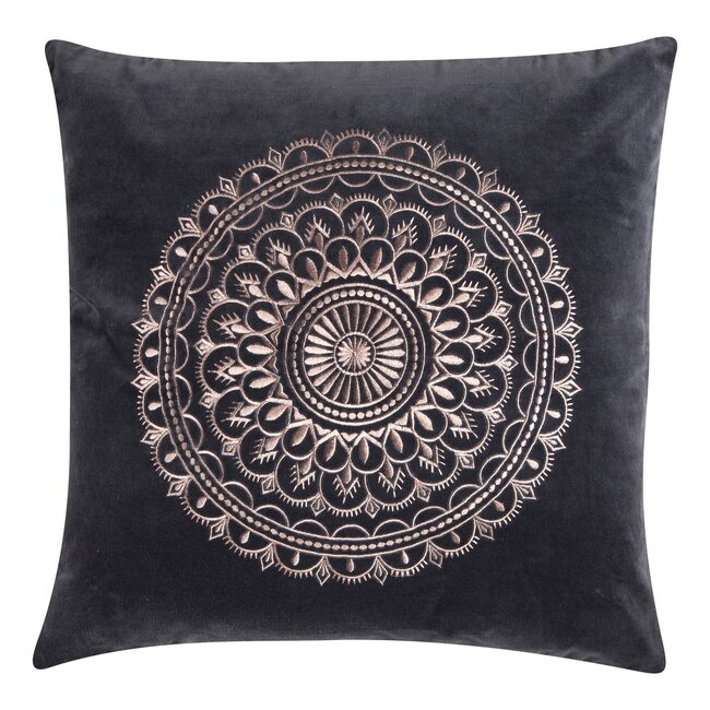 Linen & More Preston Velvet kussen grijs 60x60cm