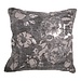 Linen & More Vintage Bloem kussen grijs 60x60cm
