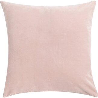Linen & More Fluweel Linenlook kussen roze 60x60cm