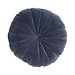 Linen & More Bloem kussen blauw dia40x12cm