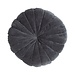 Linen & More Flower kussen grijs dia40x12cm