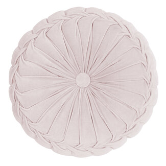 Linen & More Kanan Fluweel kussen roze dia40x10cm