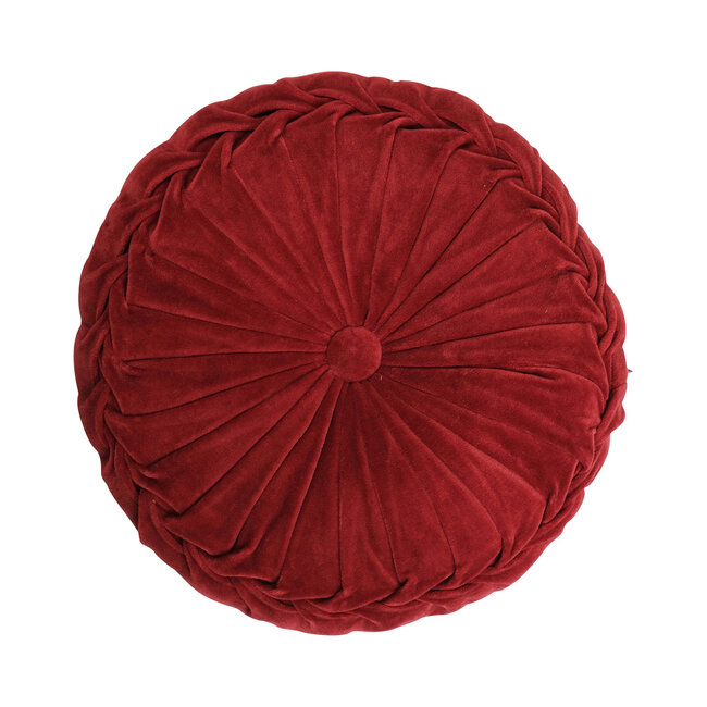 Linen & More Kanan kussen rood dia40x10cm