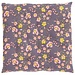 Linen & More Simple Bloem stoelkussen beige 40x40cm+5cm