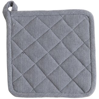 Linen & More Indi Pannenlap Onderzetter grijs 20x20cm