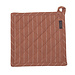 Linen & More Pinstripe Pannenlap Onderzetter cafe bruin 20x20cm
