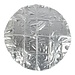 2Lif X-mastree cloth tafetta zilver rond 120 cm