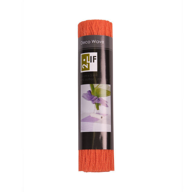 2Lif Wave Tafelband oranje 26cmx3m (rolled)
