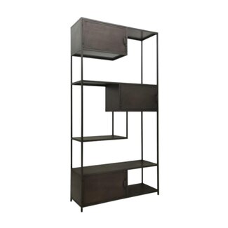 2Lif Bookcase croca Metal Zwart 198 cm
