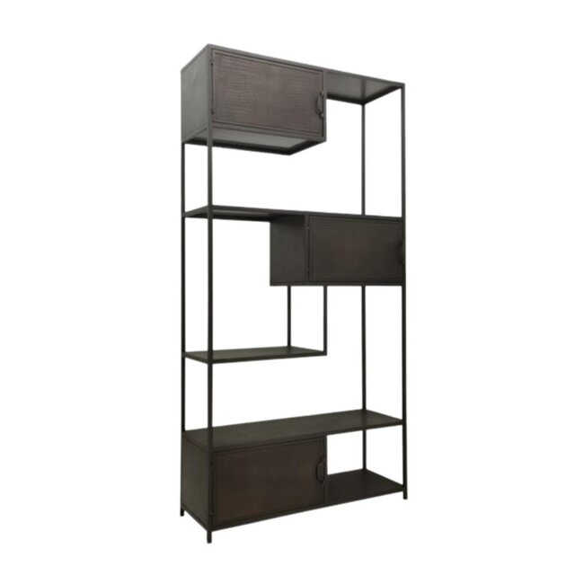 2Lif Bookcase croca Metal Black 198 cm